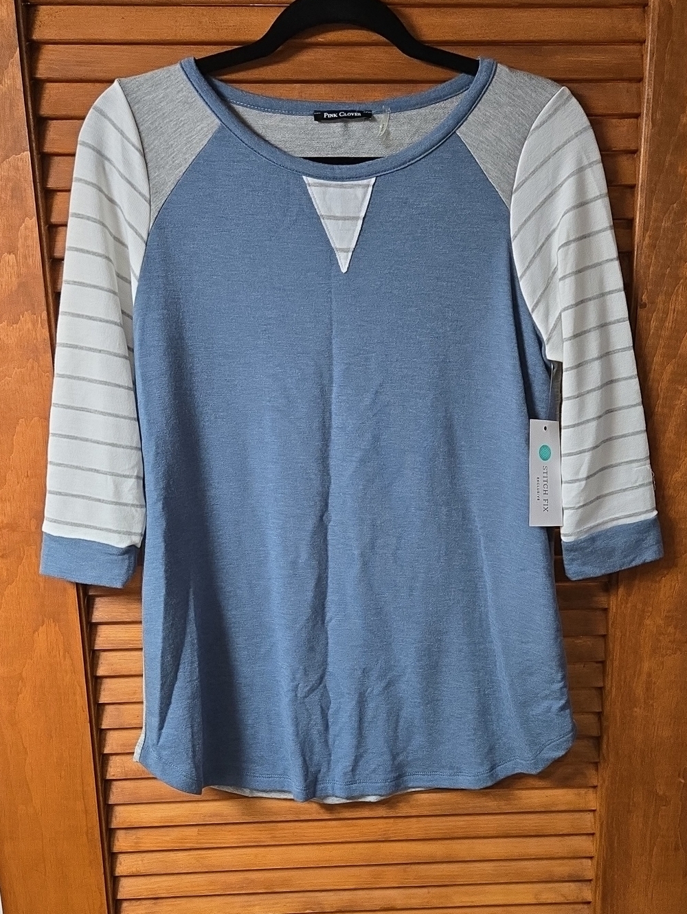 Blue & White Raglan Tee